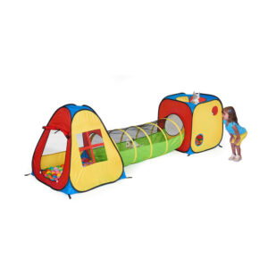 UTEX 3 in 1 Pop Up Play Tent with Tunnel, Ball Pit for Kids